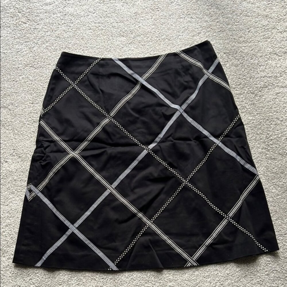 Talbots Black and‎ Gray A-Line Mini Skirt